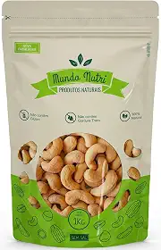 1kg Castanha de Caju Torrada W1 Inteira Premium (Sem Sal)