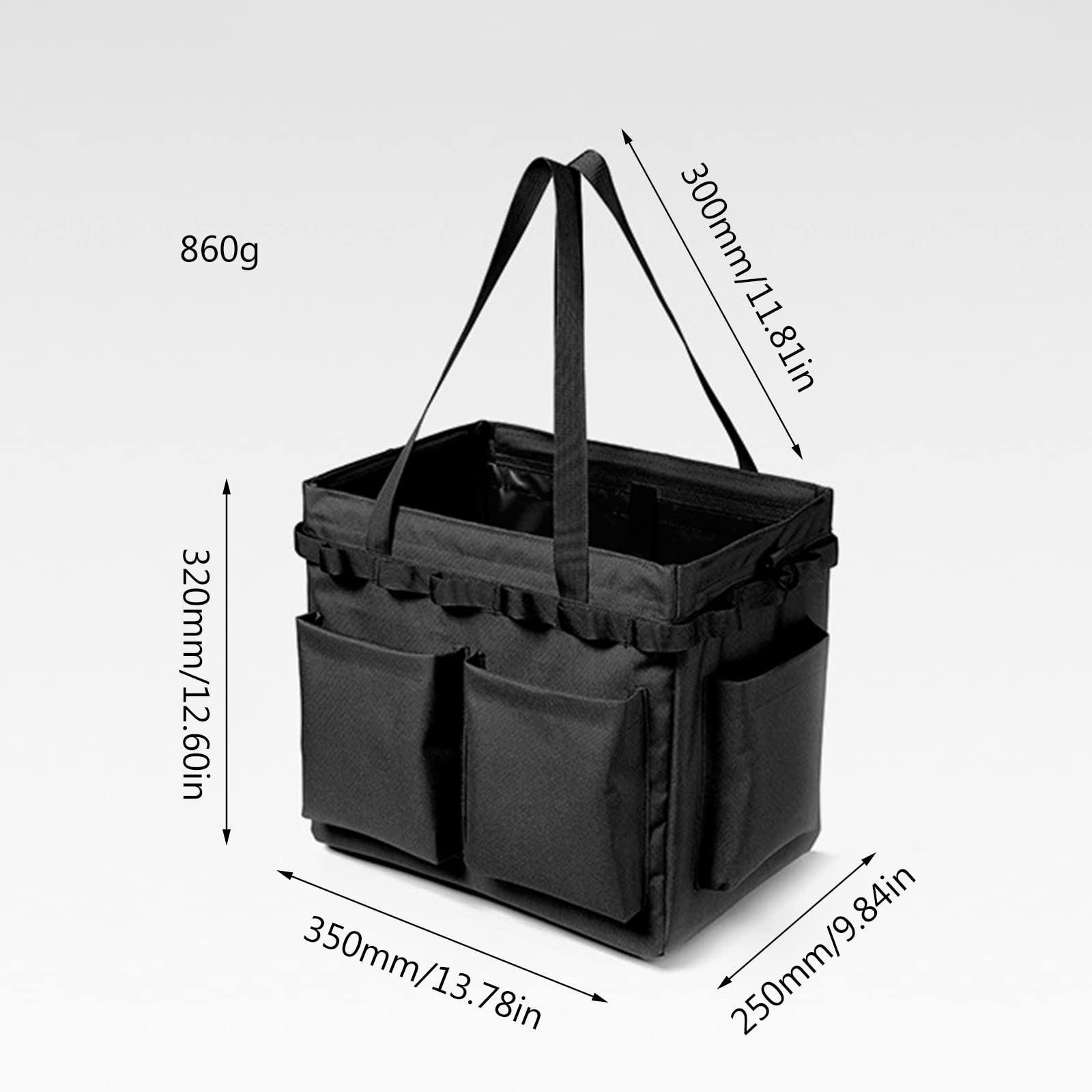 Borsa da picnic da campeggio multi-tasche Borsa portaoggetti Borsa di grande capacità con fori per appendere Pieghevole Outdoor Carry Toolbox Organizer-multifunzionale Storage Large Capacity