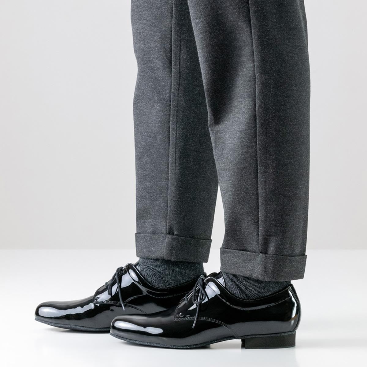Werner Kern Chaussures de Danse pour Hommes 28012 - Vernis Noir - Largeur Normale - Talon Standard de 2 cm - Made in Italy