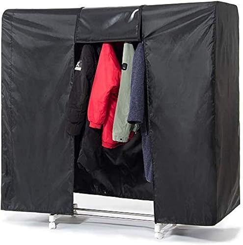 Funda para perchero (estante para ropa no incluida), funda de 59 pulgadas para almacenamiento, protectores de ropa colgantes para armario, funda