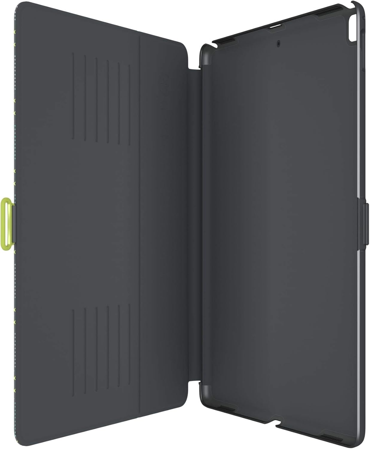 Speck Products Stylefolio Print iPad 9.7-Inch Case and Stand, (2017/2018), 9.7-Inch iPad Pro, iPad Air 2/Air, Geostripe Citron Green/Slate