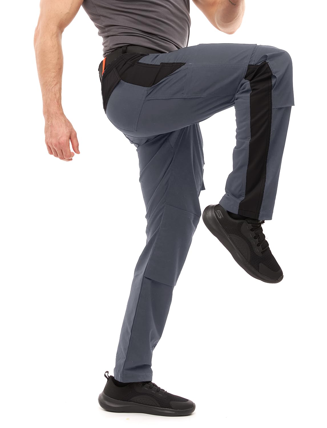 strongAnt® - Pantaloni Elastici da Lavoro Bianco - Pantaloni Pittore Stuckateur Addetto alle Pulizie, Tasca per Ginocchiere, Cerniera Lampo YKK + Bottone YKK - KERMEN - Fatto nell'UE