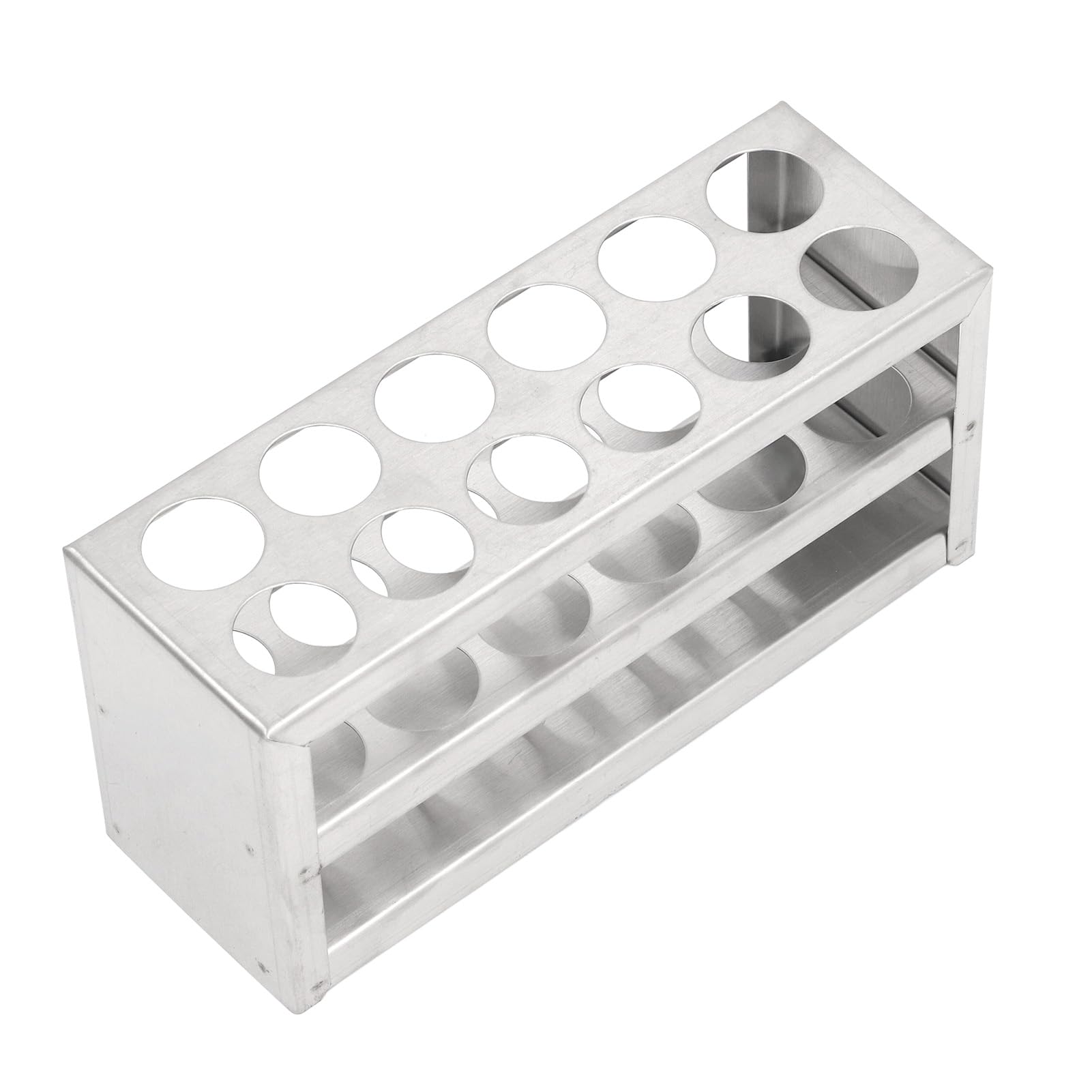 Support de Tubes à Essai en Acier Inoxydable, 20 Trous pour Tubes de Φ10-20mm, Multifonctionnel avec Surface Hautement Polie (23mm 12 trous)