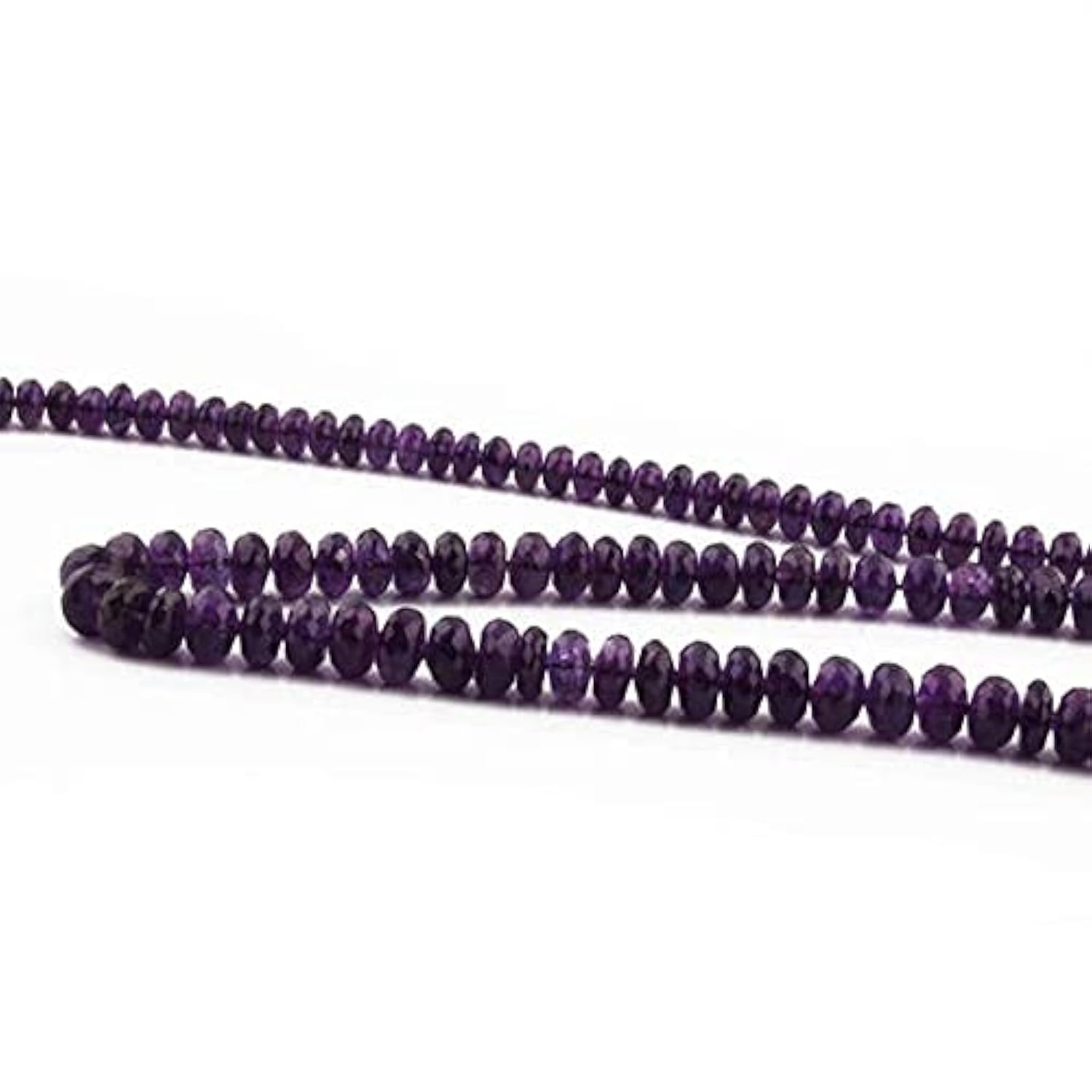 Améthyste facettée rondelles naturelles 6mm-7mm fil perles violettes