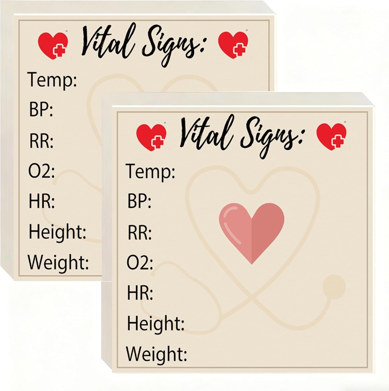 200Pcs Nurse Sticky Notes for Vital Signs 3'' Nurse Daily Monitoring Post Memo Pads Notepad Patient Health Checklist Pad for Nursing Gift Care Level Recording