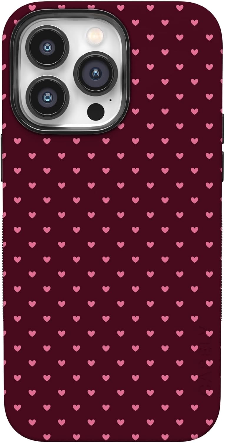 Casely iPhone 14 Pro Max Case | Heart Noir | Tiny Hearts | Bold Protective Design | MagSafe Compatible Design