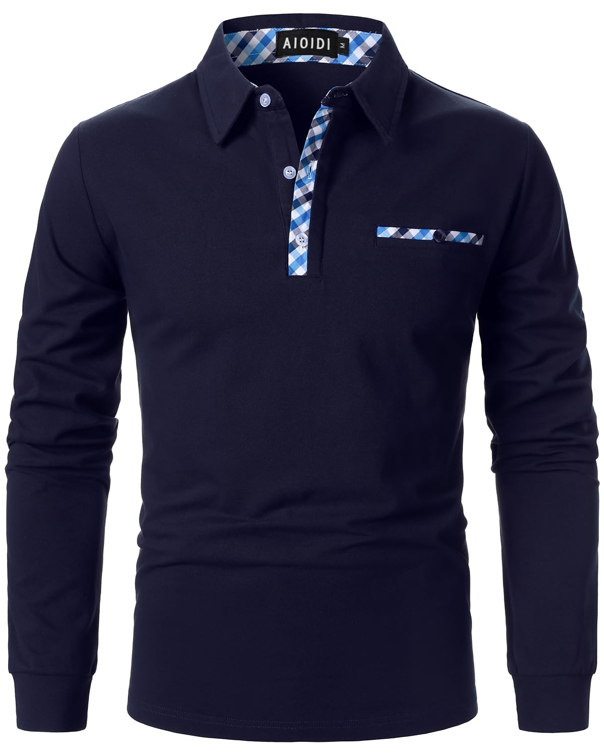 Cotton Polo Shirts for Men Adults Long Sleeves Tops Golf T-Shirts