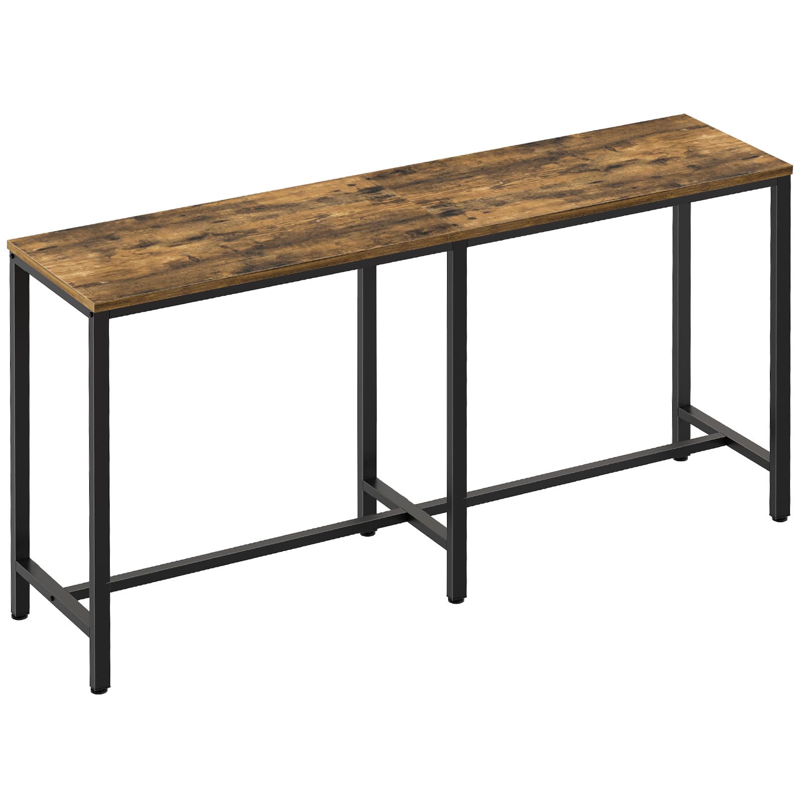 YATINEY 63" Long Bar Table, Counter Bar Height Table, High Top Table, Rectangular Bar Pub, for Kitchen, Living Room, Dining Room, Entryway, Rustic