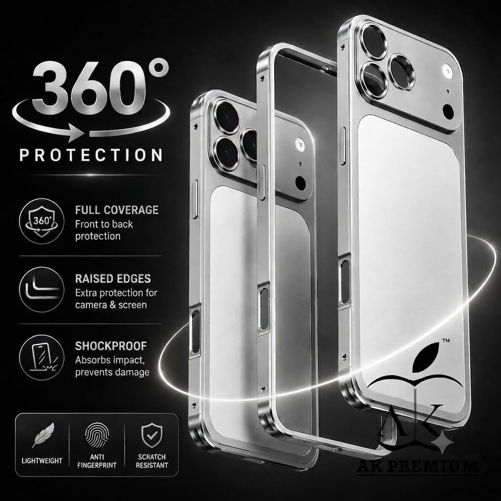 Metal Conversion Kit for i Phone 16 Pro Max to i Phone 17 Pro Max Look | Aluminum Back Plate with Metal Camera Frame | Shockproof Back Housing Replacement | Silver — Amazon image 7