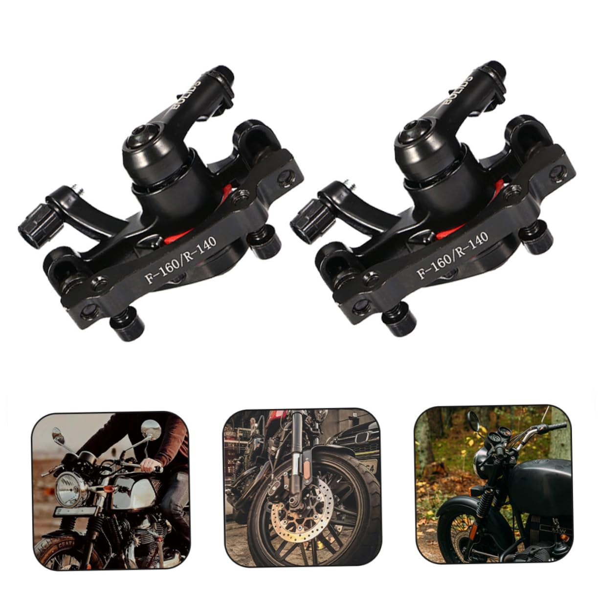 Milisten Lot de 2 freins à disque de vélo - Freins à disque pour vélo en vrac - Freins à disque pour vélo - Freins à disque de frein pour vélo en alliage d'aluminium - Noir