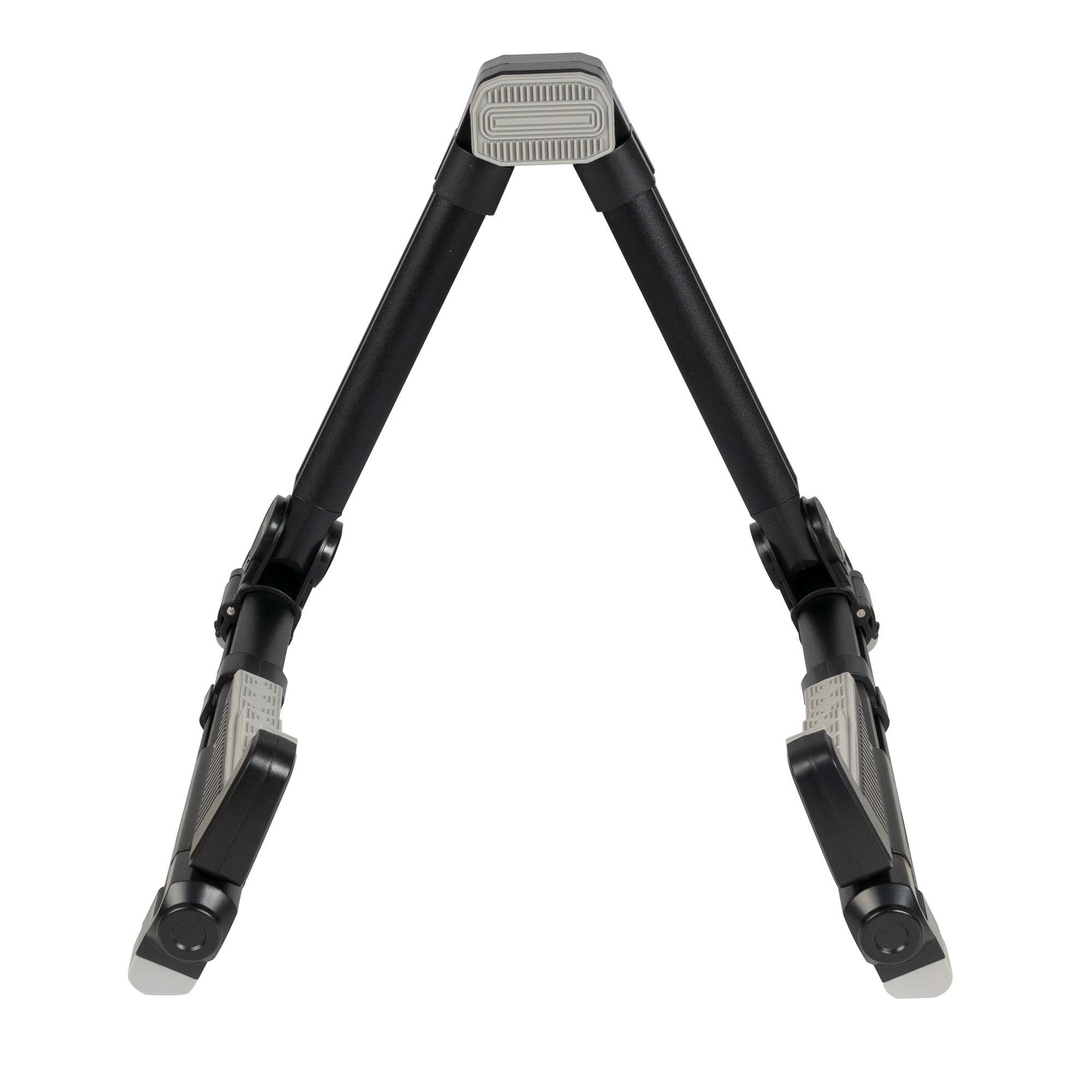 CASCHA Ukulelenständer aus Aluminium, verstellbarer und klappbarer Ständer mit rutschfesten Gummifüßen, A-Form, Schwarz – Ideal für Konzert-Ukulelen und Kinder