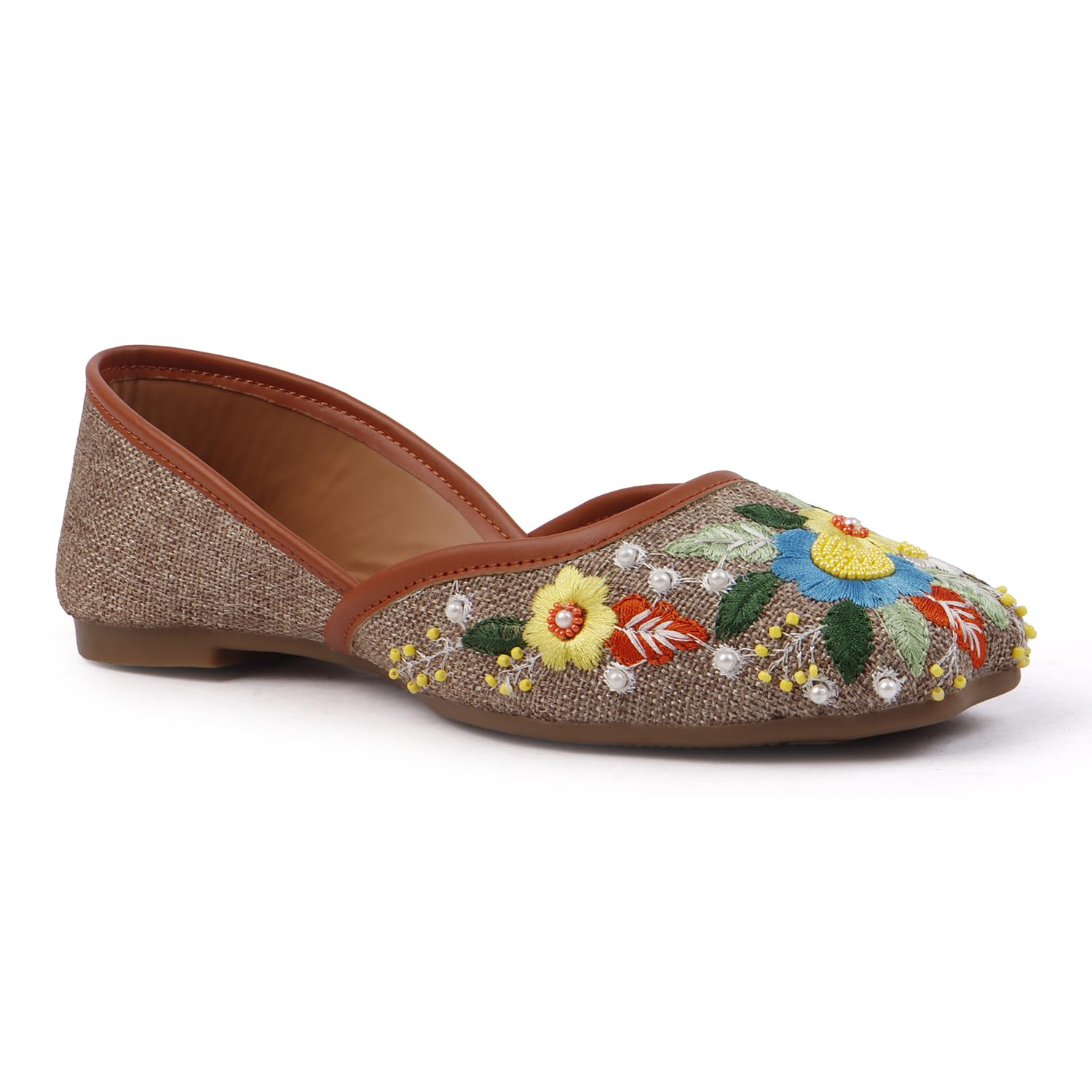 aroom Beautiful Floral Embroidered Jutti for Women.-picture-37