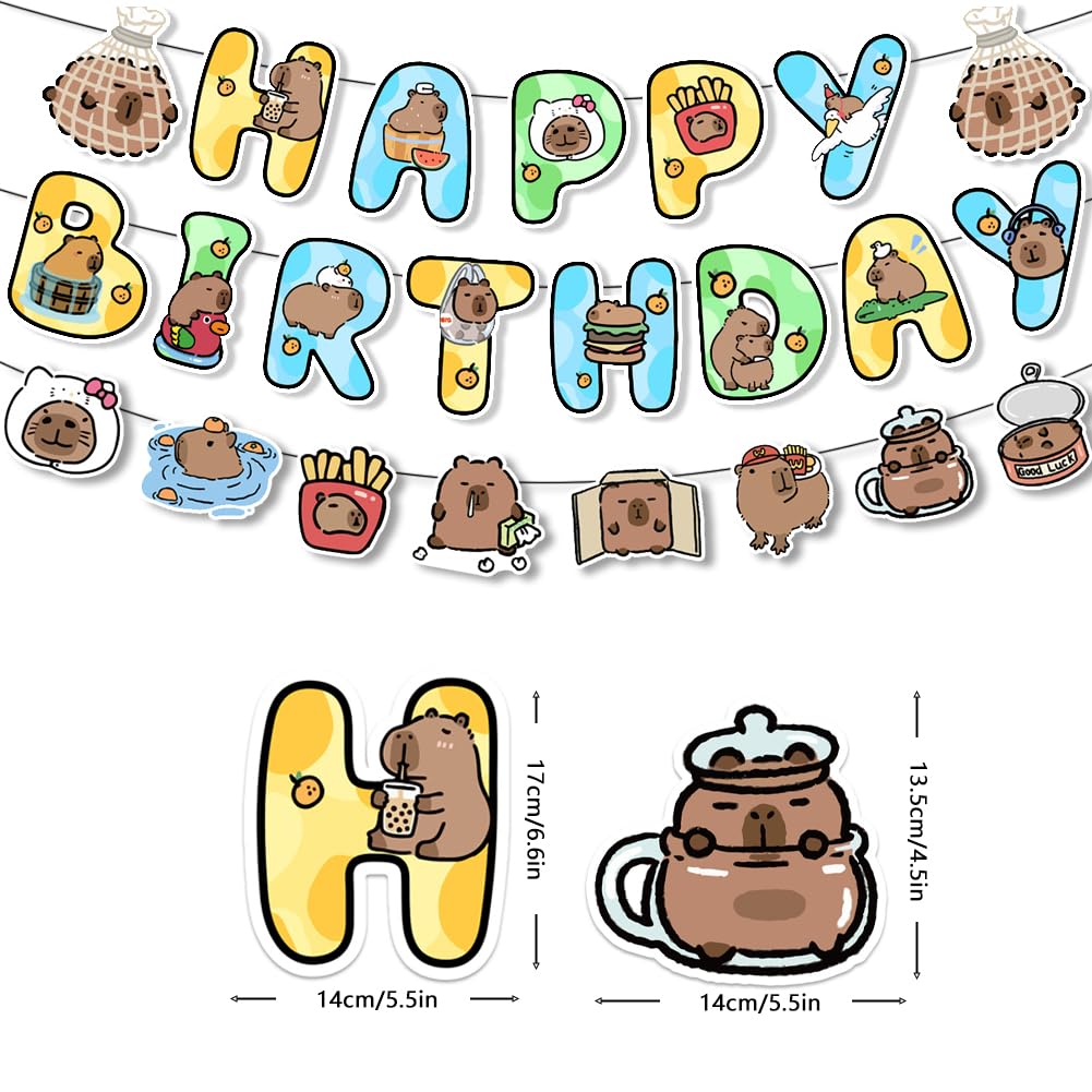 Banner di buon compleanno in lattice con scritta Capybara, topper per torta in carta, nuovi palloncini in lattice – acquista a prezzi convenienti sul marketplace