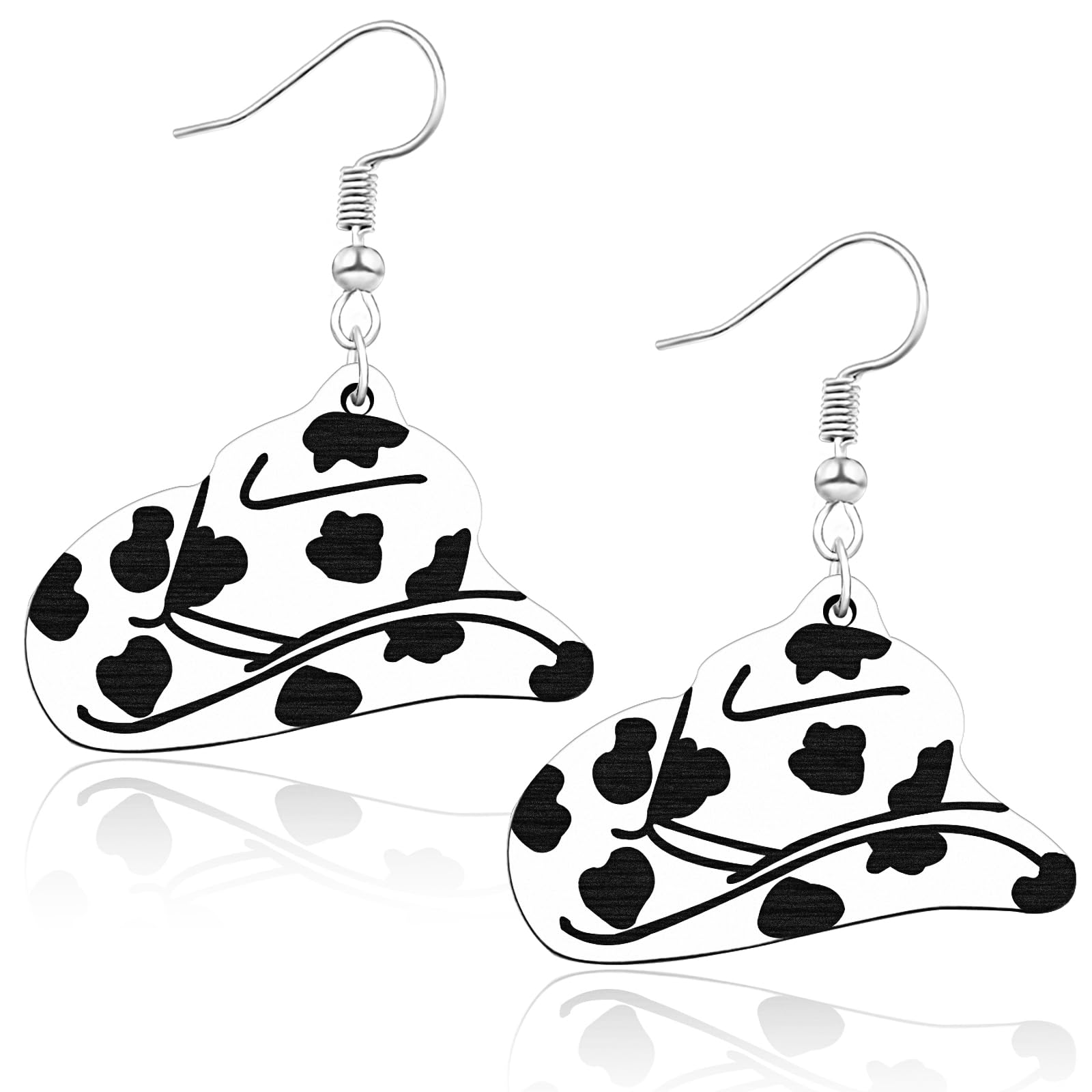 yfstyleFunny Double-sided Print Wooden Cowgirl Earrings for Women Girls Cowboy Hats Boots Shaped Dangle Earrings Lightweight Cow Pattern Hook Piecing Earrings Western Lifestyle Halloween Costume Jewelry Gifts