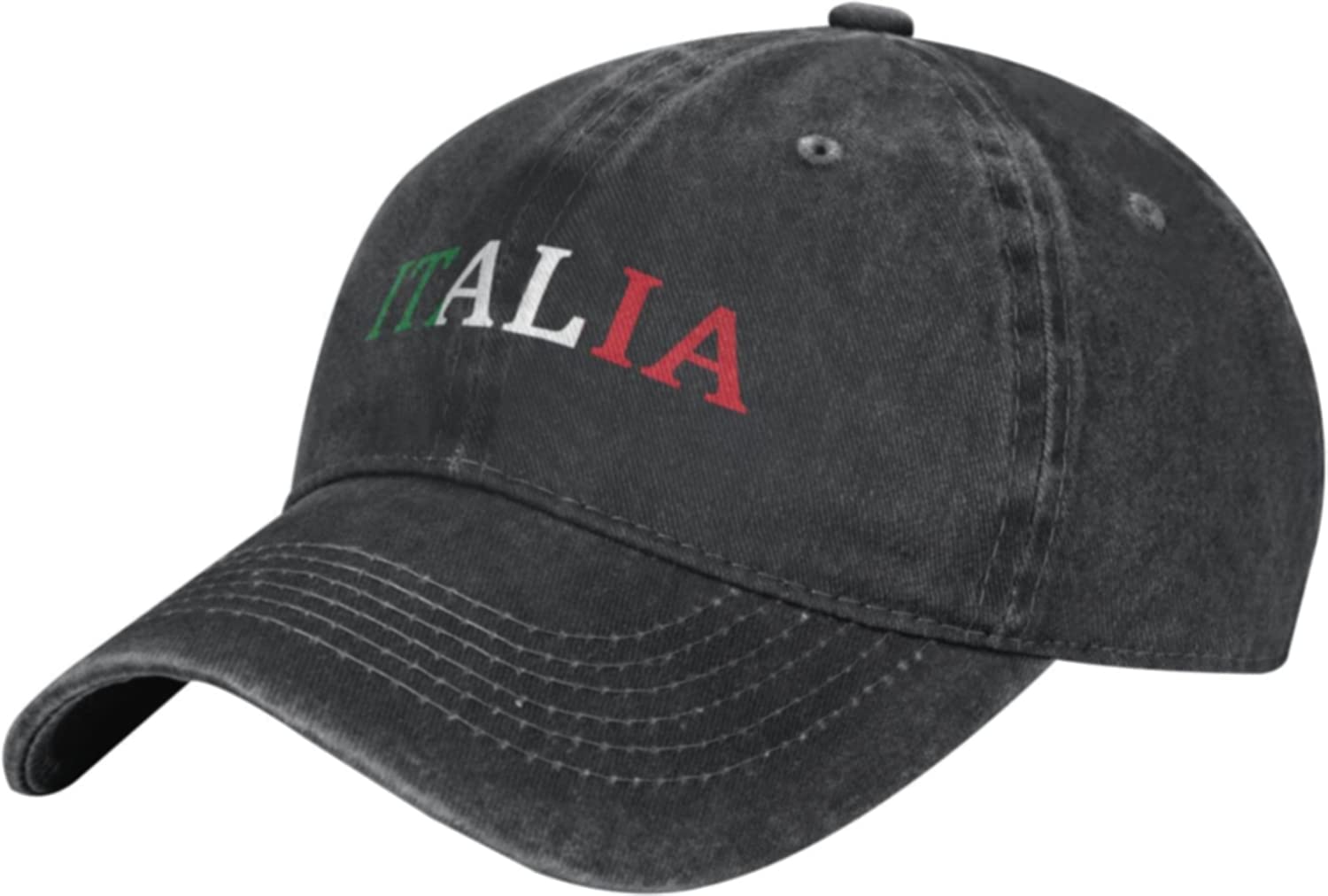 Fifbird Unisex Black Cowboy Baseball Cap Italia Italy Italian Adjustable Trucker Cap Baseball Cap