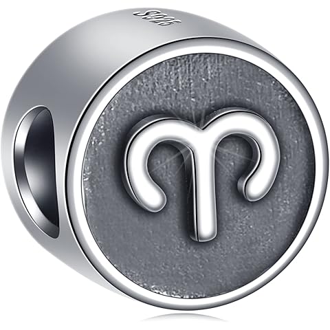 GLOWDAS Zodiac Sign Charms fit European Birthday Bracelet, Antique 925 Sterling Silver 12 Constellation Charm Beads, Gifts for Family/Lover/Friends