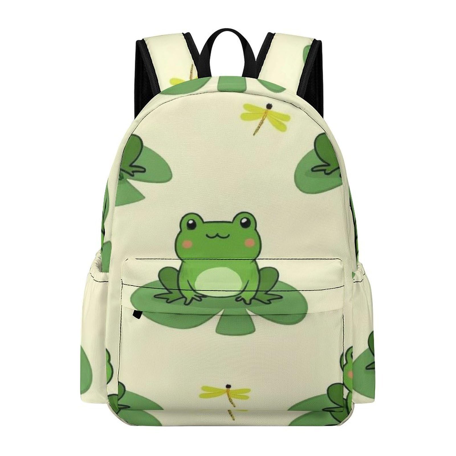 Meaudiwes Fashion Anti Theft Laptop Backpack Travel Unisex Backpack Computer Bag Lightweight Casual Daypack Cute Frog Animal Green Frogs