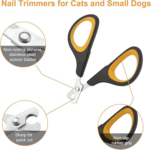Miniatura 5 de Cortaúñas para gatos, cortaúñas para perros, recortadores de uñas de garra de gato, profesional, ergonómico, antideslizante, herramienta de aseo de