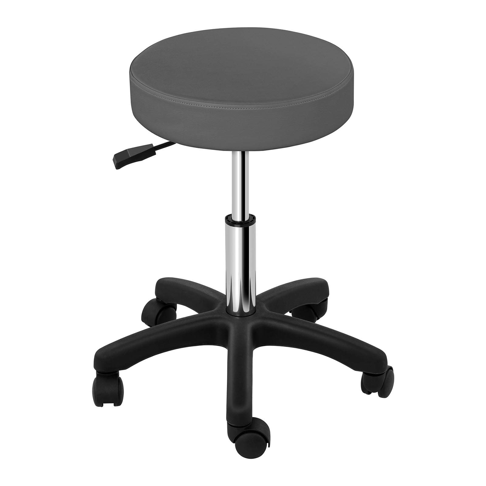 Physa Rollhocker Arbeitshocker mit Rollen Drehhocker Aversa Grey (grau, höhenverstellbar, max. 150 kg)