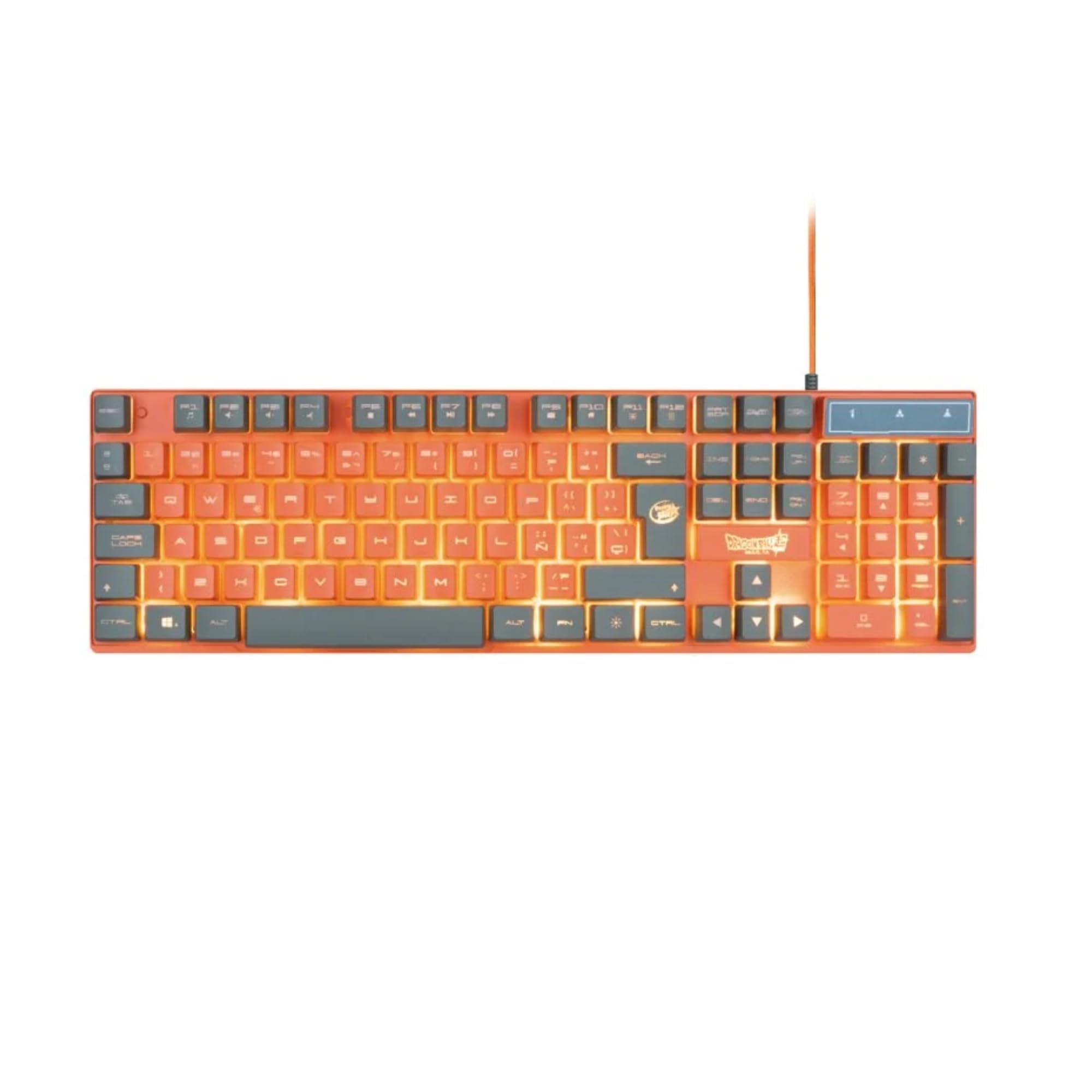 Pack Gaming D.B.Super | Teclado, Ratón, Alfombrilla | Iluminación LED, Membrana Plug & Play | Diseño QWERTZ | Edición Oficial