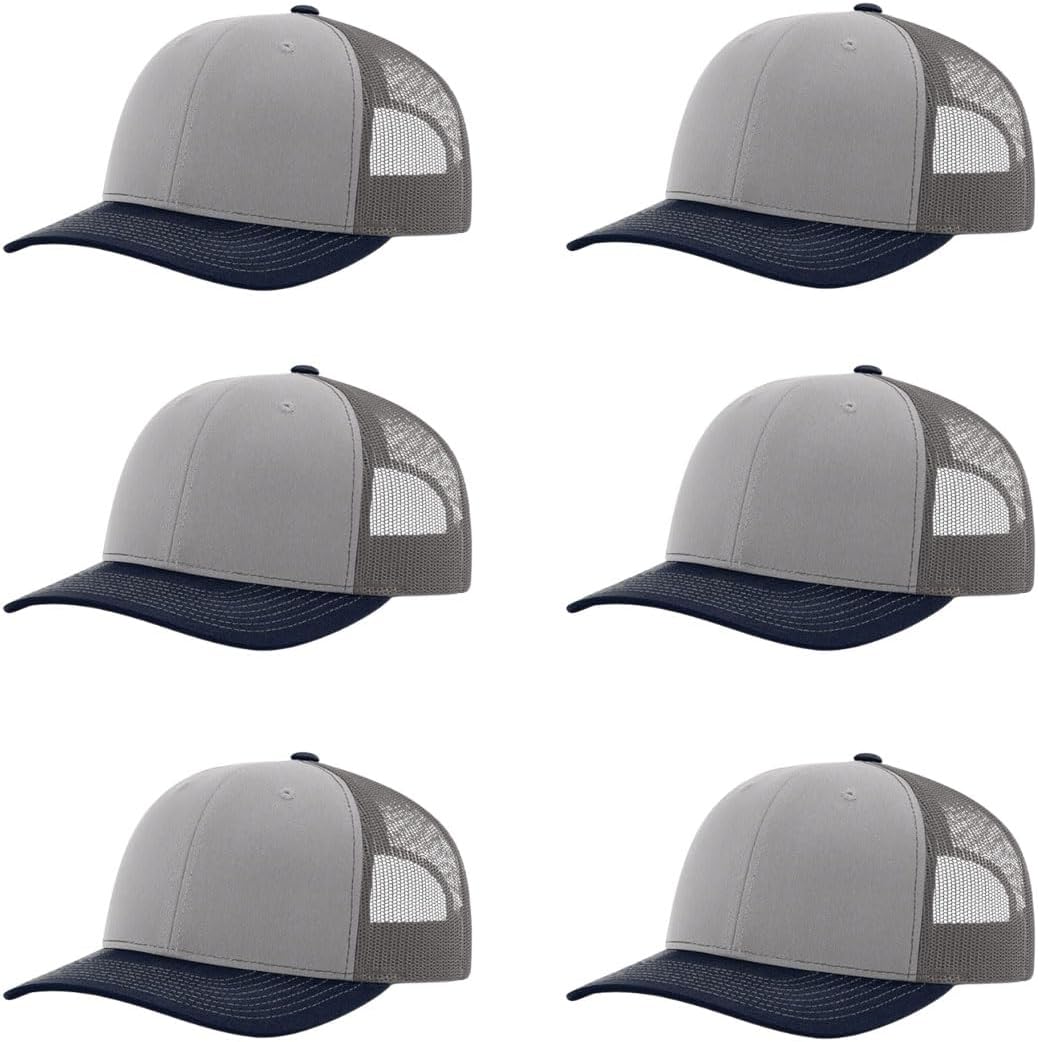 Richardson 112 Classic Six-Panel Adjustable Snapback Trucker Cap | Bulk Packs Available