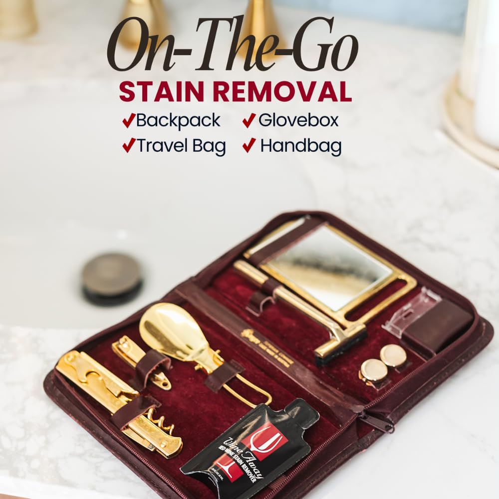 Wine Away Einweg-Reisepakete (10 Stück) Rotweinfleckenentferner – perfekt als Gastgeschenk für Hochzeiten, Duschen, Geburtstagsfeiern und Reisen – bleichfrei