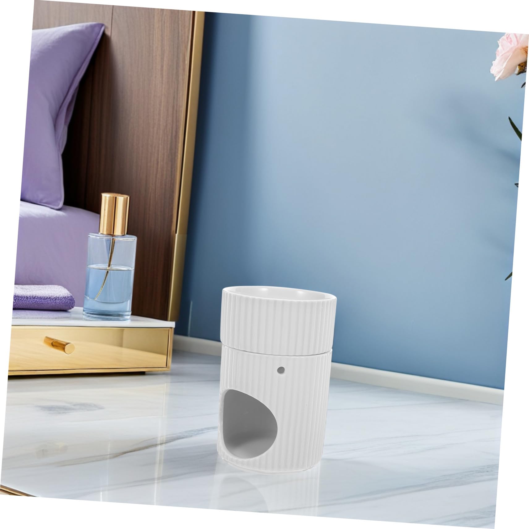 Hemobllo Diffusore di Fragranze per Casa Bruciatore di Cera Fusa in Ceramica Diffusore da Scrivania per Ufficio Scaldacera Profumato da Portacandele Decorativo per Candele da Tè