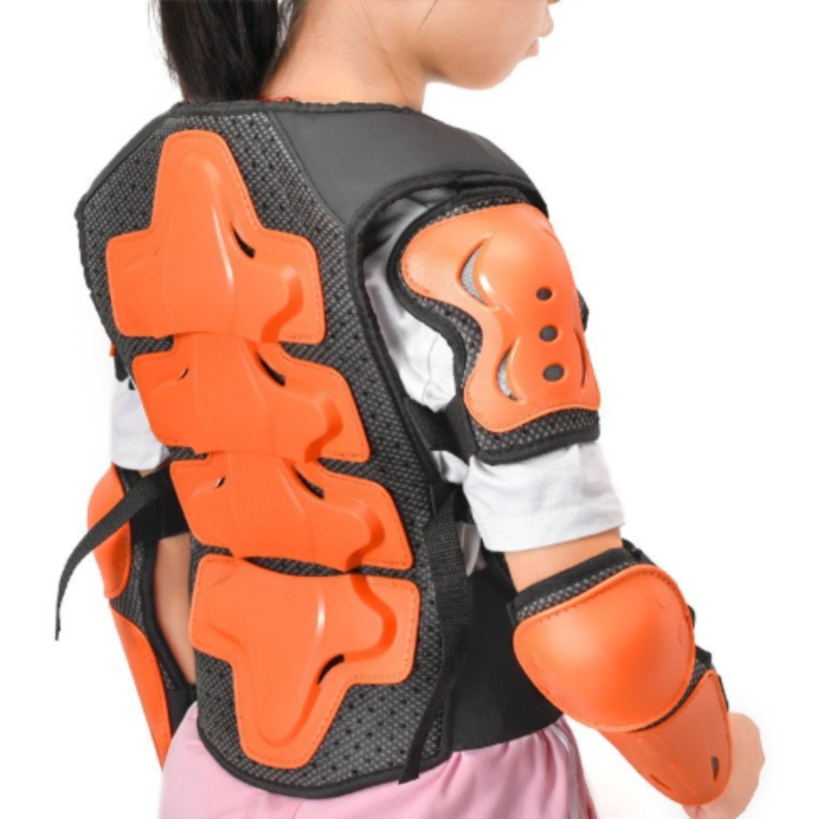 Pettorina con Gomitiere e Ginocchiere Antiurto Armatura con Regolabile Giubbotto Protettivo per Bambini, Pattinaggio,
