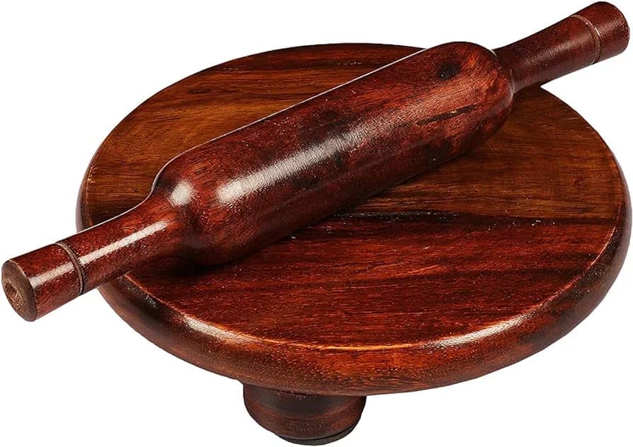 Sheesham Wood Chakla Belan Set 10 inch Chakla &12inch Belan Traditional Roti Maker (B0DHY7X76M) Amazon Price History, Amazon Price Tracker