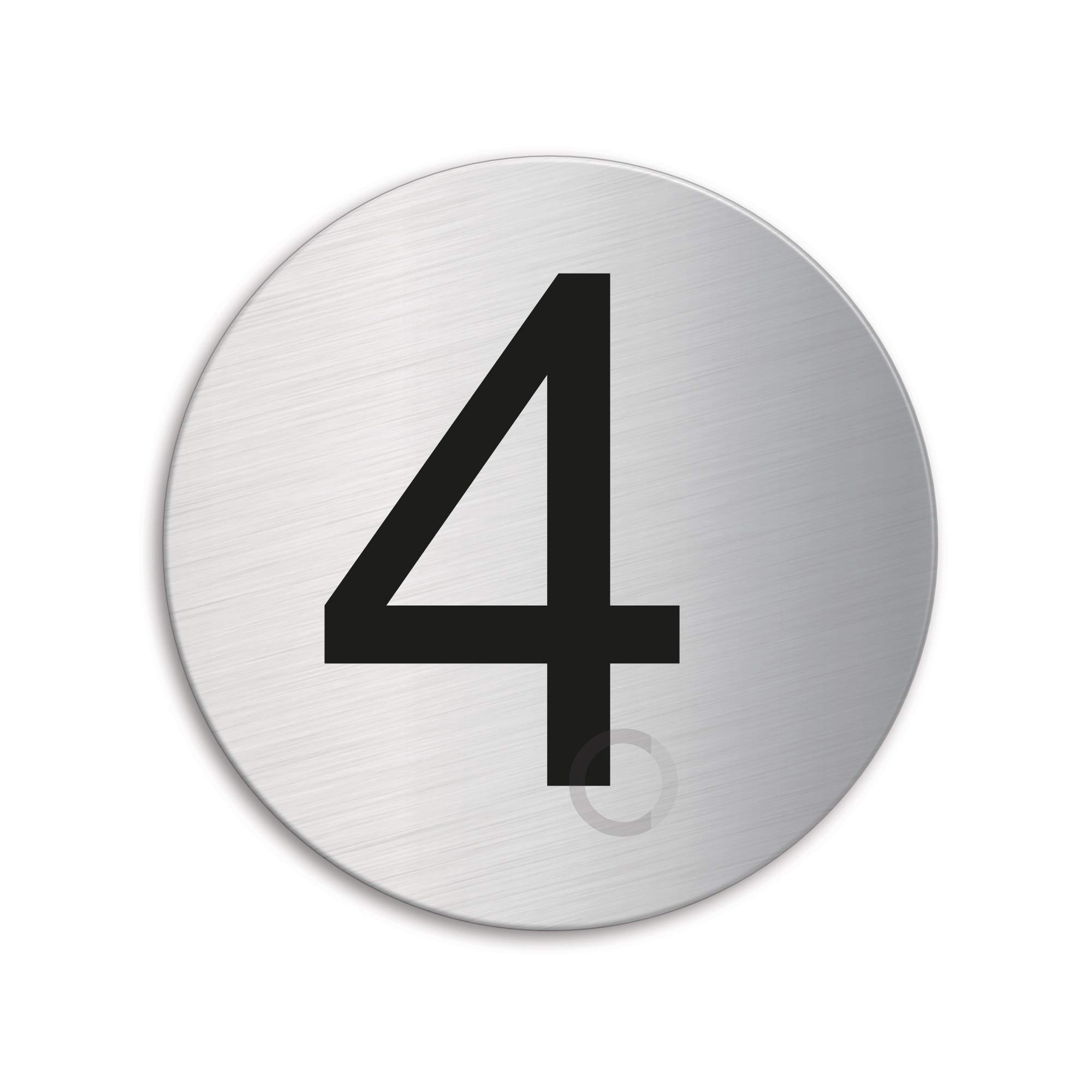 Cartello - Numero 15 | Targhette Targa Acciaio Inox 75 Mm Autoadesivo
