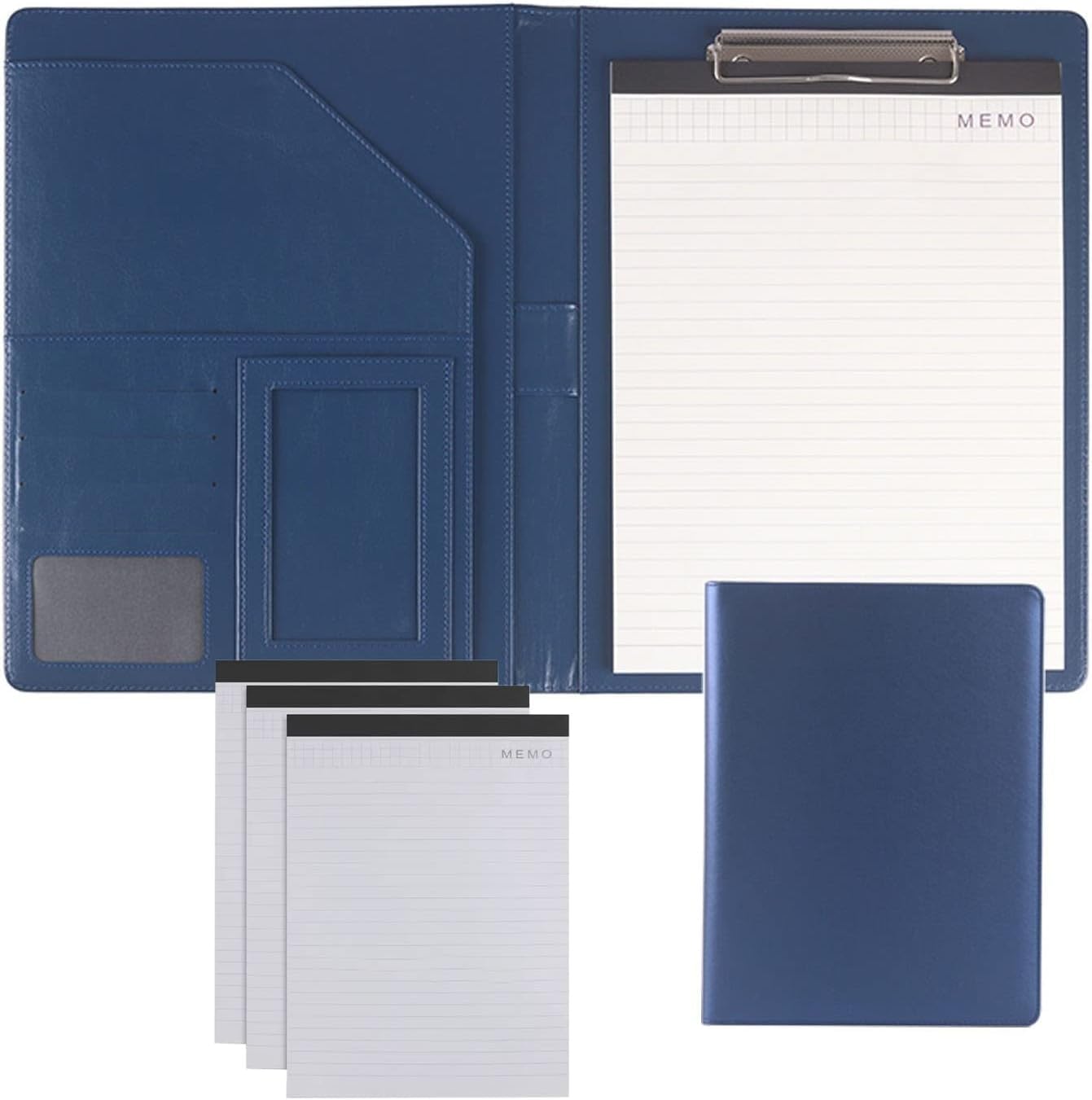 VHJdtE Folder, A4 Size Clipboard Interview Conference Legal Document Organizer for Women Men(Blu)