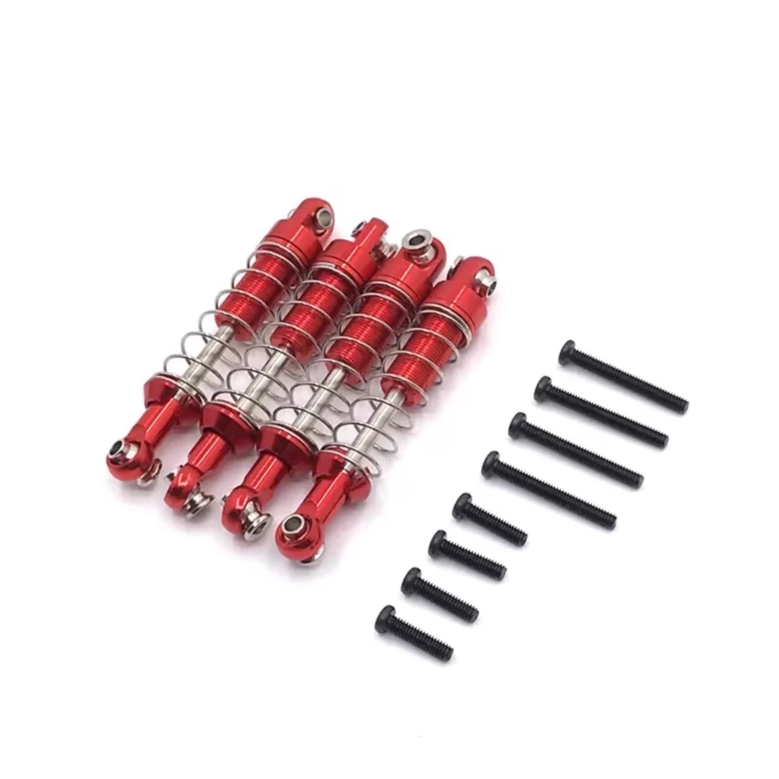 Stoßdämpfer für RC Cars Für MN D90 D91 D96 Für MN98 99S Für WPL C14 C24 1/12 RC-Auto-Upgrade, Modifizierte Teile, Metall, Extern Für Federstoßdämpfer(Red)