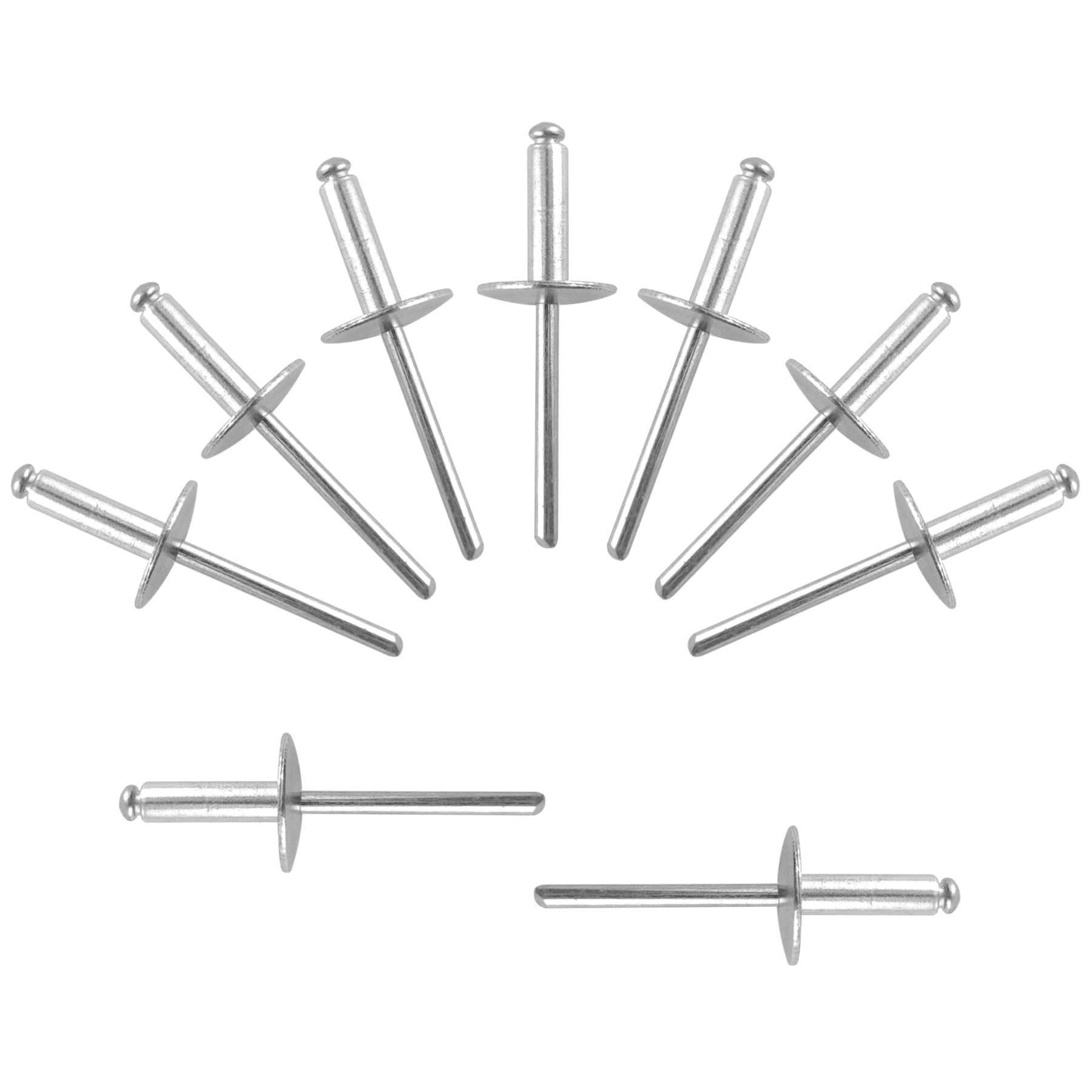 All Black Aluminum Rivets - 110pcs -6