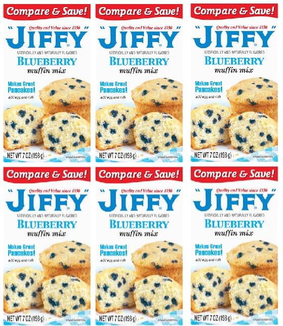 Blueberry Muffin Mix 6 PACK, 7 oz - Make Great Pancakes