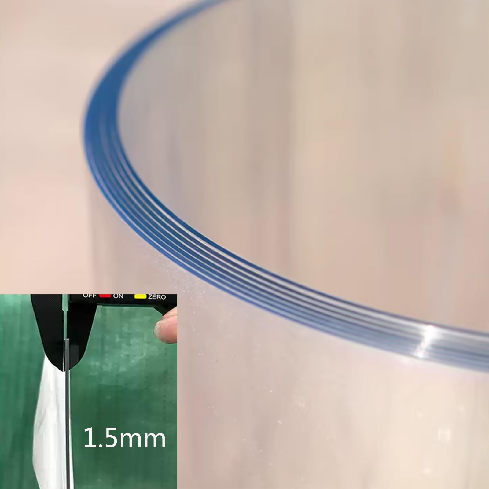 Lámina para Techos de Policarbonato,Transparentes Planchas de Fibra de Vidrio de 1.5mm,Hoja Metacrilato PC Placa Acrílica,Resistentes a La Intemperie,Personalizable (80cm x 1000cm)