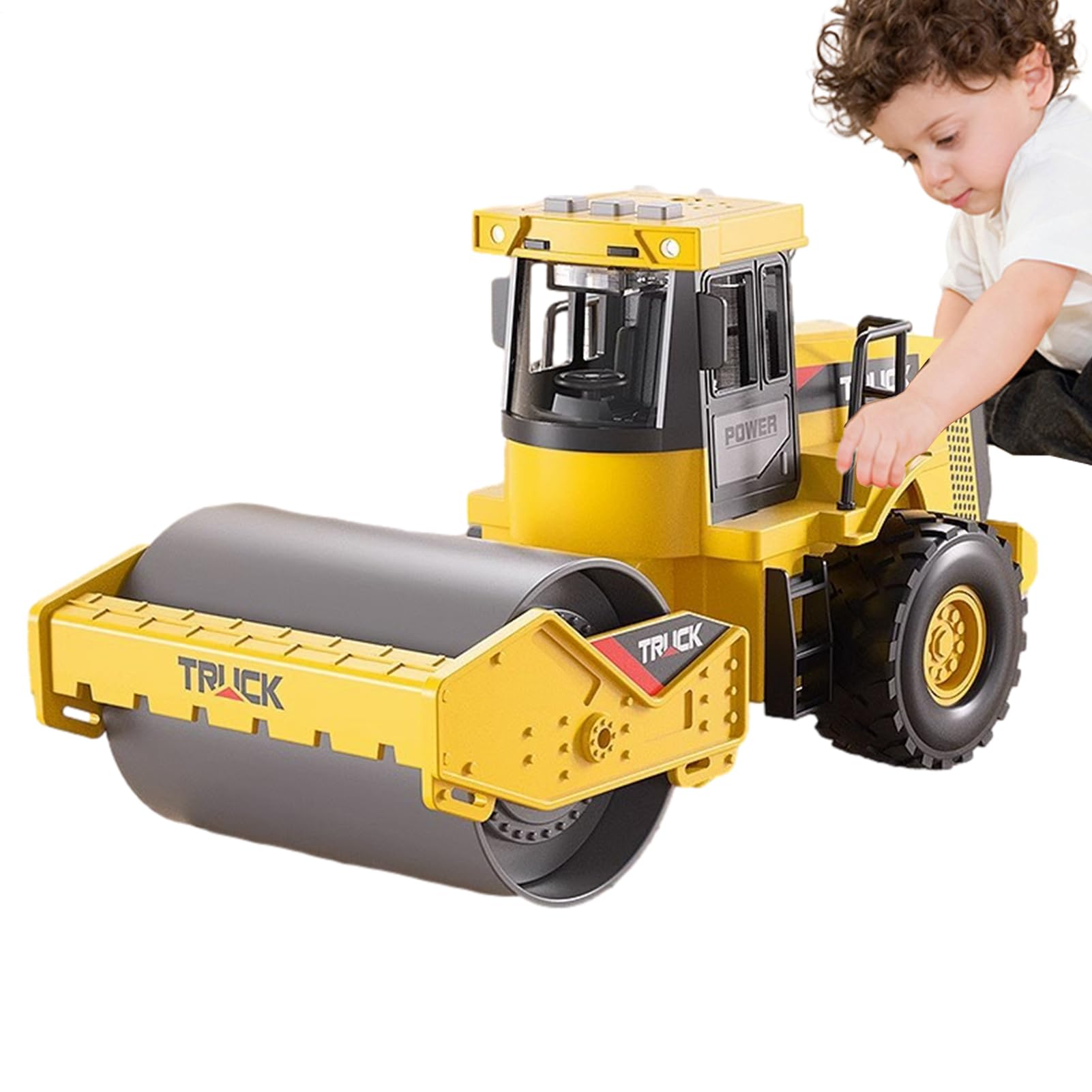 Giocattolo del Rullo compressore di Simulazione, Rullo compressore della Città - Giocattolo per Camion per Veicoli stradali di ingegneria - Giocattolo per Camion per Veicoli da Costruzione ad