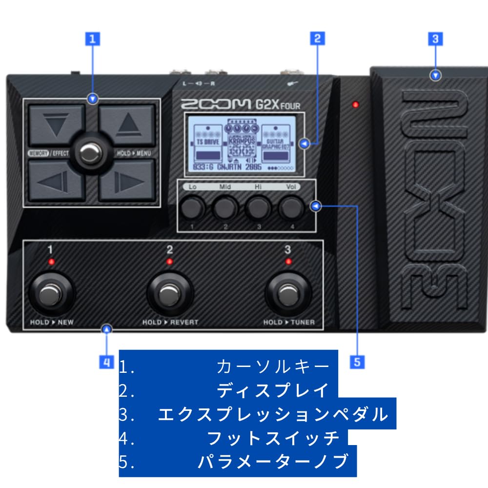 Amazon.co.jp: Zoom G2X Four Guitar Multi Effector with Pedal