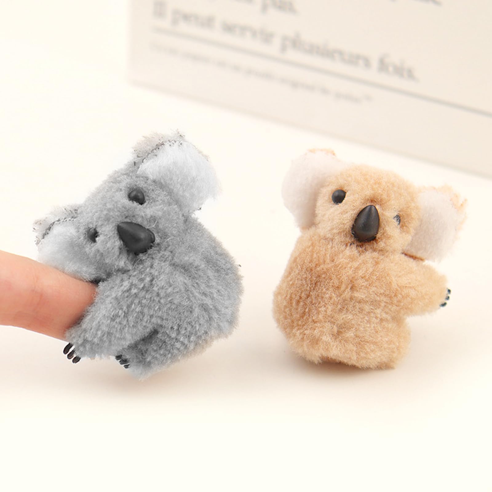 2Pcs Cute Plush Animal Hairpins Charming Small Koala Hair Claw Clip Attractive Comfortable Finger Koala Animal Clips for Women Girls - Image 4
