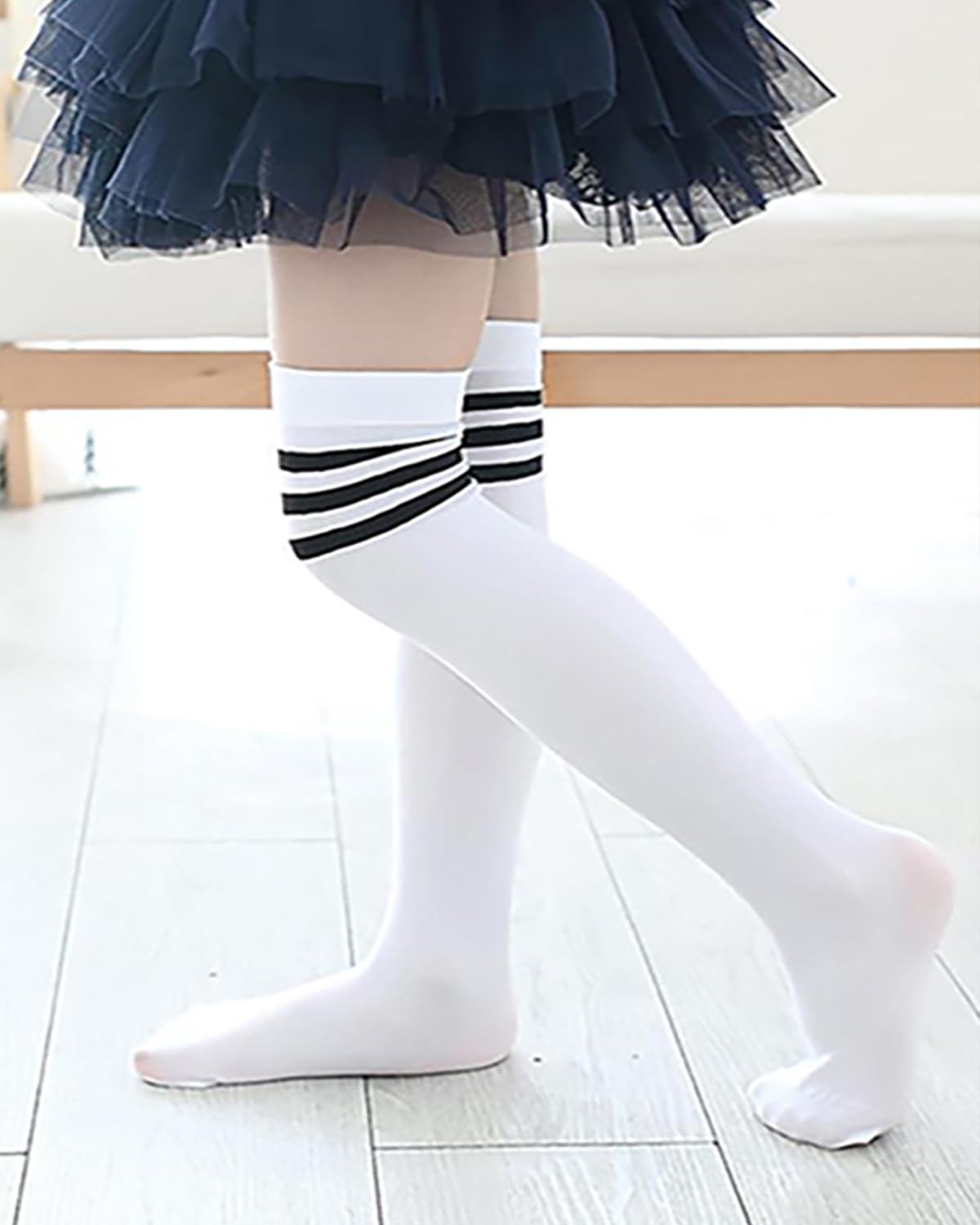 Calcetines Hasta la Rodilla para Mujer - 3 Pares ​​Calcetines Deportivos de Algodón Suave, Calcetines Hasta Rodilla Altos de Calctines Altos de Punto Sólido Casuales Calcetines de Botas