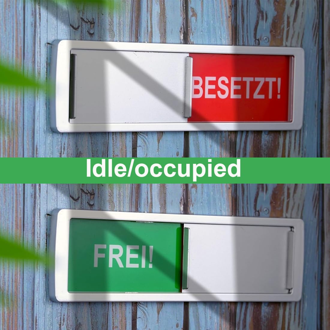 WUSJCOF 1PCS Frei - Besetzt Schilder Klebeschild Mit Schieber Festhaltemagneten für Toilette, Wartezimmer, Besprechungsräume, Raumstatus (Raumschild) (Festhaltemagneten,Und Klebefläche)