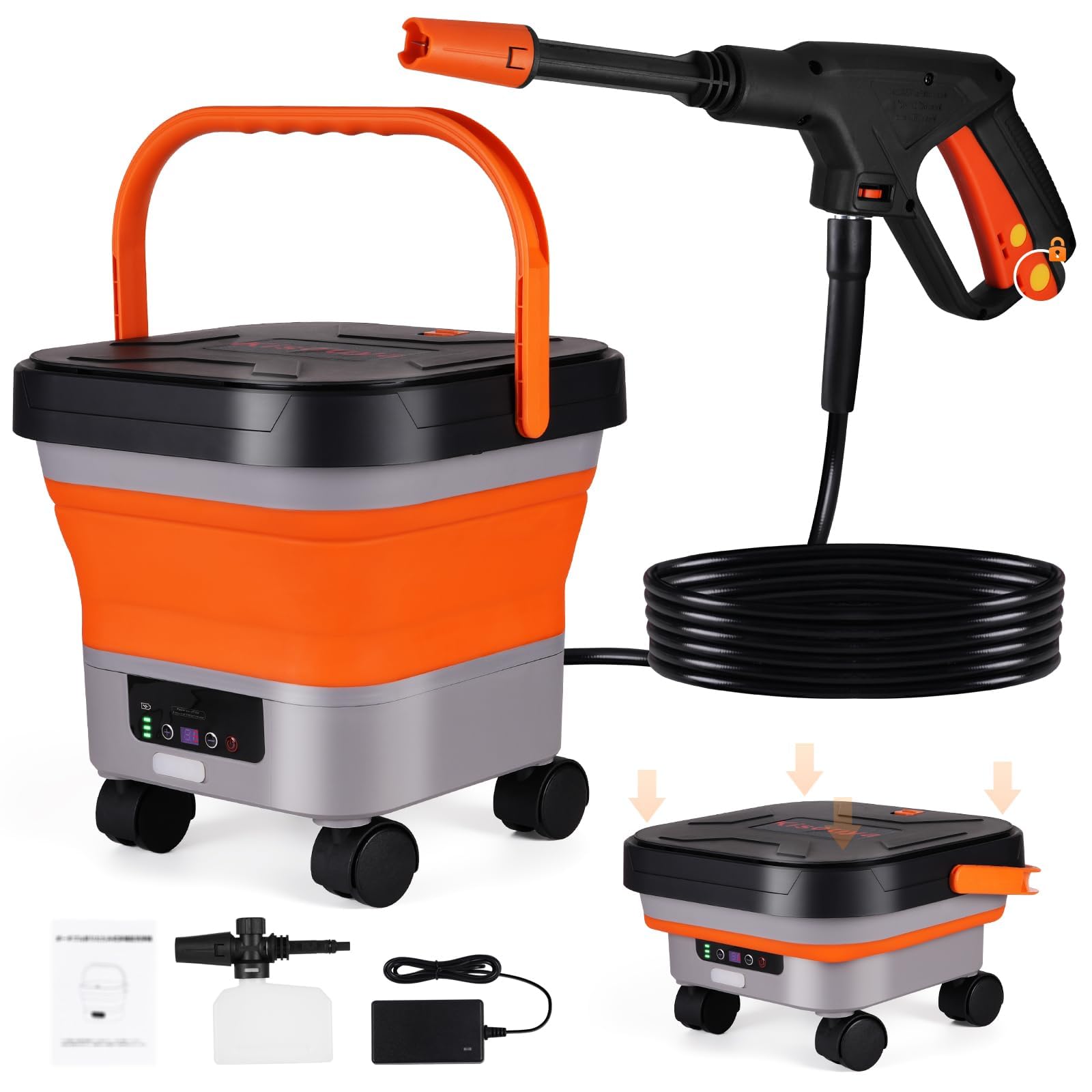 Amazon | 高圧洗浄機 コードレス 折り畳み 軽量 最新MINI高圧洗車機