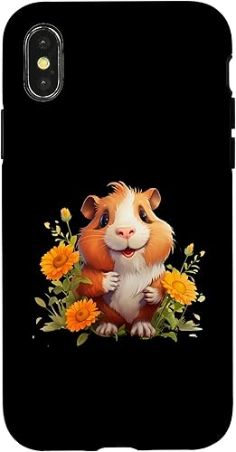 Miniatura 7 de iPhone 12 mini Guinea Pig with Flowers for a Guinea pig Lover Case