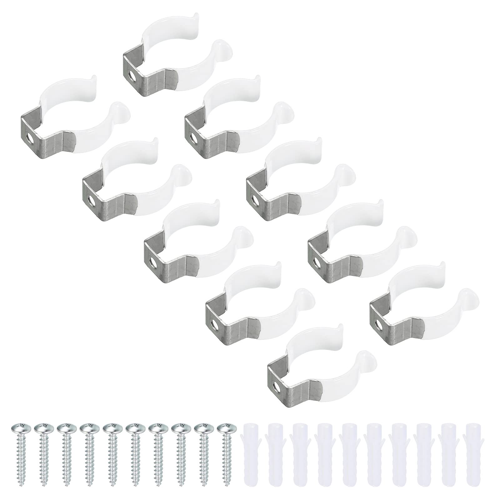 Morsetto for tubo, staffa di supporto for clip a U T8 for lampadina a LED Supporto for staffa di montaggio Supporto for tubo fluorescente in acciaio inossidabile Morsetti for tubi a vite