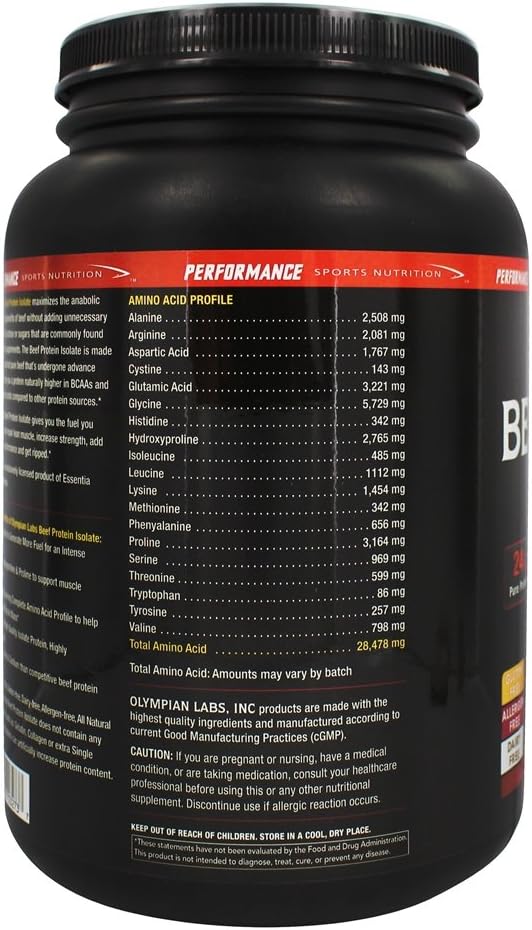Olympian Labs Beef Protein Isolate Powder, 24g Protein, BST Free, 2 Grams BCAA's, Muscle Building Amino Acids, 1 Pound, Flavored with Real Chocolate - Image 5