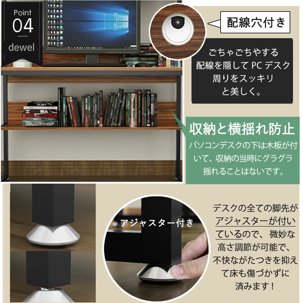 Amazon | ゲーミングデスク パソコンデスク ハイタイプ ワークデスク  