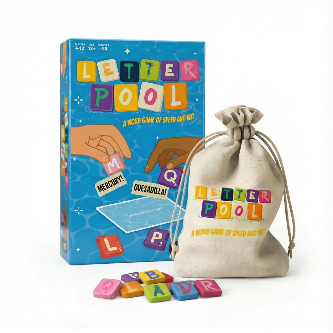 Letterpool: 2-6 Players Board Games for Adults, Family, Teens, Trivia, Word & Card Games Mixture, Fun & Easy to Learn Adult Party Games for Game Night (Packaging May Vary)