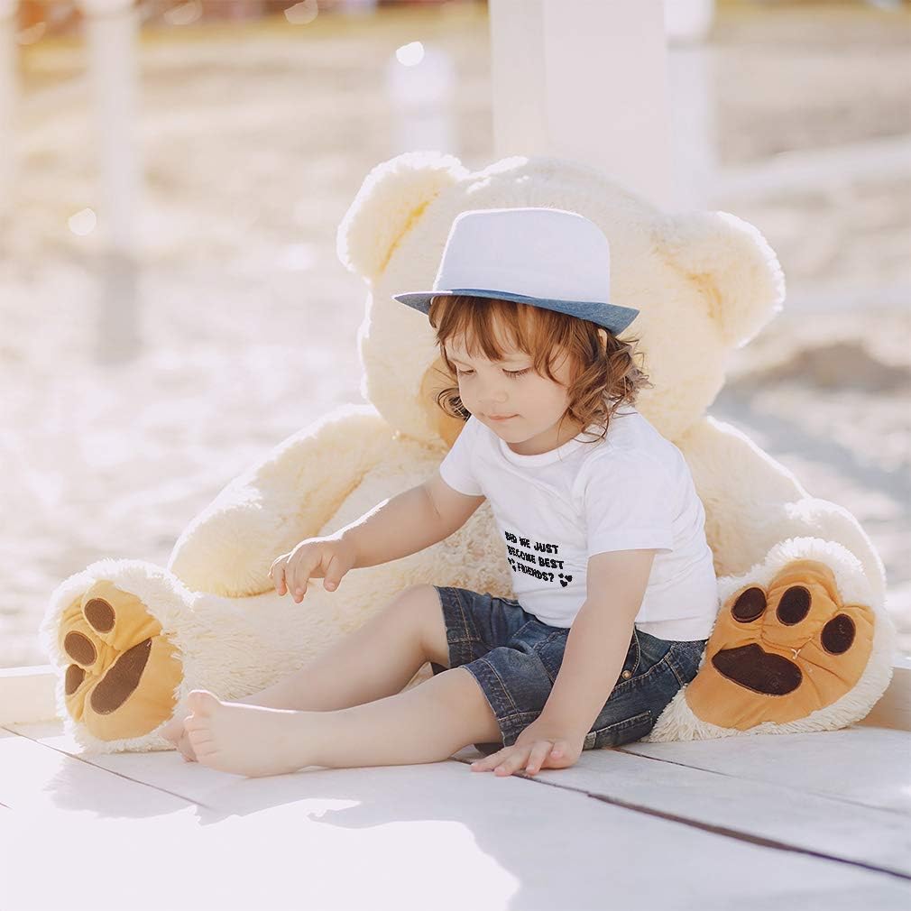 Toddler T-Shirt Friends Did We Just Become Best Friends Cotton Silhouette Boy & Girl Clothes Baby Funny Tee Lavender Design Only 4T