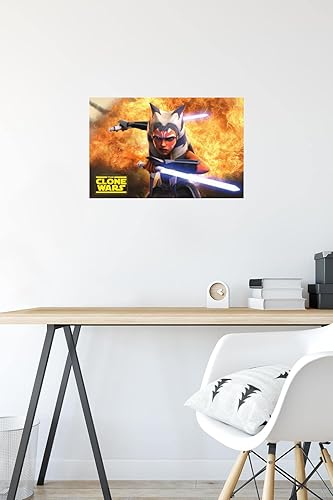 Miniatura 4 de Trends International Star Wars The Clone Wars - Póster de pared de Ahsoka Tano, 14.725 x 22.375 pulgadas, versión premium sin marco