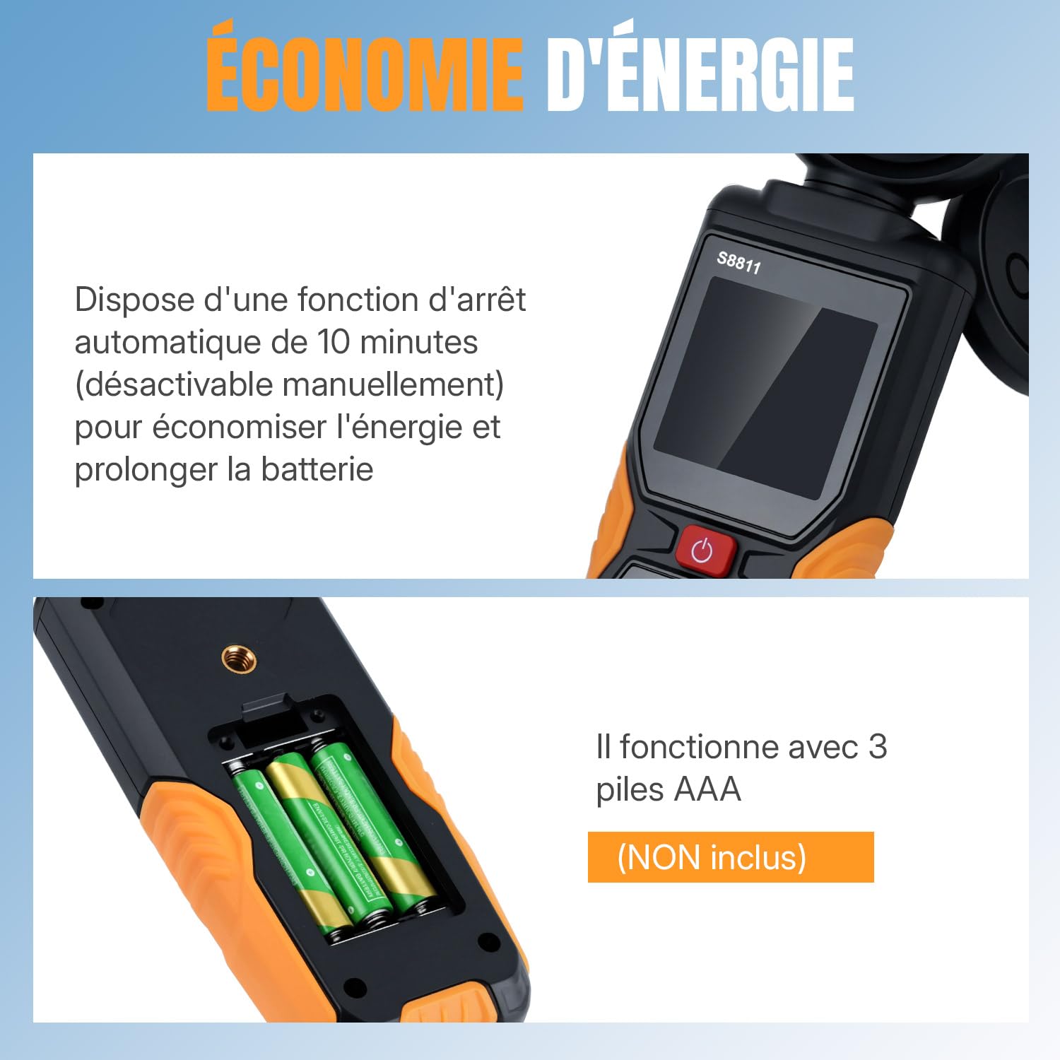 Mcbazel Luxmètre Numérique, 200 000 Lux/FC, Capteur Haute Précision Rotatif à 270° et Écran Couleur HD avec Température Ambiante pour Plantes, Photographie et Usage Intérieur