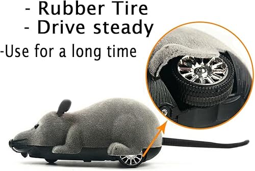 Miniatura 4 de Greatstar Juguete de rata a control remoto, mouse electrónico inalámbrico, el mejor regalo para tus gatos, perros, mascotas, niños y niños, amor